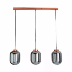 Dunelm Hunter 3 Light Glass Diner Bar Ceiling Fitting -Cheap wall lights Store 1000165072 alt04