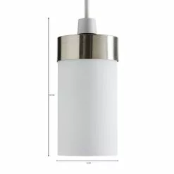 Dunelm Ferris Satin Nickel Easy Fit Pendant 13 Dunelm Ferris Satin Nickel Easy Fit Pendant -Cheap wall lights Store 1000169151 alt07