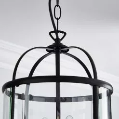 Dunelm Hurricane Matt Black 3 Light Pendant Ceiling Fitting -Cheap wall lights Store 1000169166 alt02