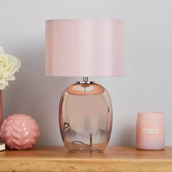 Dunelm Seychelles Mini Blush Pink Table Lamp 4 Dunelm Seychelles Mini Blush Pink Table Lamp - Image 2