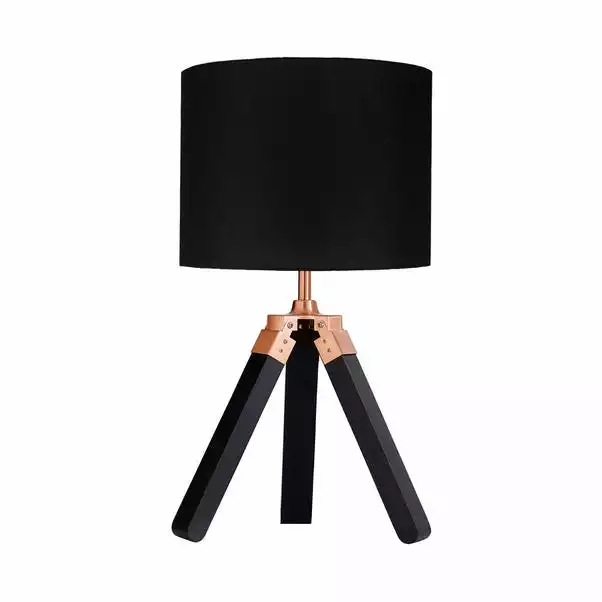 Dunelm Trio Tripod Black And Copper Table Lamp 7 Dunelm Trio Tripod Black And Copper Table Lamp - Image 5