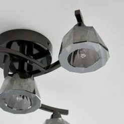 Dunelm Vanessa Smoked 4 Light Flush Ceiling Fitting 10 Dunelm Vanessa Smoked 4 Light Flush Ceiling Fitting -Cheap wall lights Store 1000169256 alt02