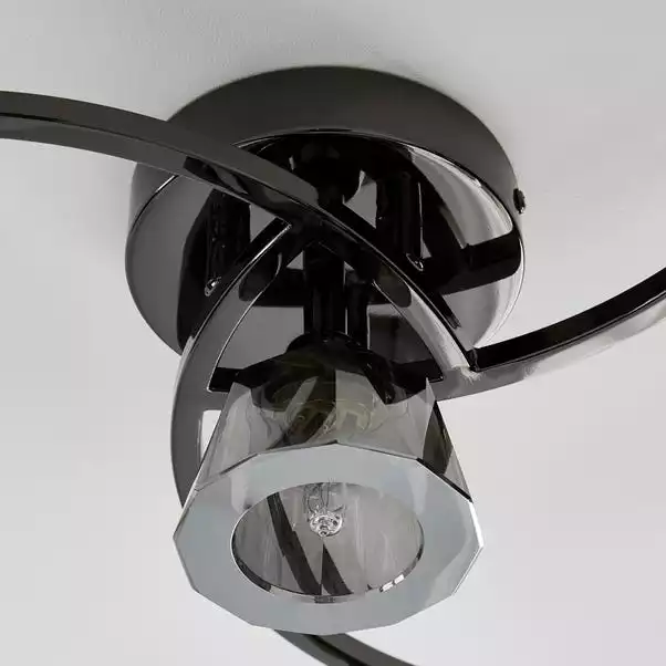 Dunelm Vanessa Smoked 4 Light Flush Ceiling Fitting 6 Dunelm Vanessa Smoked 4 Light Flush Ceiling Fitting - Image 4