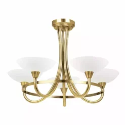 Vogue Lighting Vogue Cagney 5 Light Semi Flush Ceiling Fitting Brass -Cheap wall lights Store 1000169430 alt04