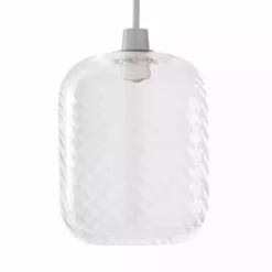 Dunelm Elodie Ribbed Glass Easy Fit Pendant Clear Lustre -Cheap wall lights Store 1000180648 alt05
