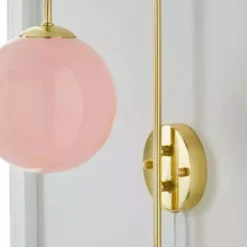 Dunelm Gigi Easy Fit Plug In Pink Wall Light -Cheap wall lights Store 1000180653 alt02