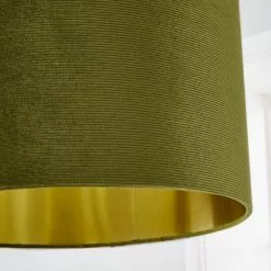 Dunelm Moss Green Santos Velvet Corduroy Shade -Cheap wall lights Store 1000181099 alt02
