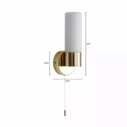 Dunelm Porto Bathroom Wall Light Brass -Cheap wall lights Store 1000182551 alt07