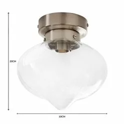 Dunelm Voyager Bathroom Flush Ceiling Fitting -Cheap wall lights Store 1000182559 alt02