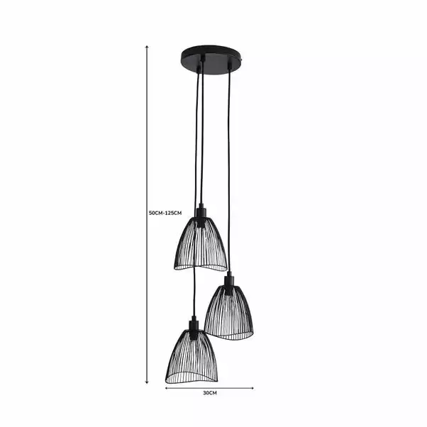 Elements Jaula Black Cluster Ceiling Fitting 8 Elements Jaula Black Cluster Ceiling Fitting - Image 6