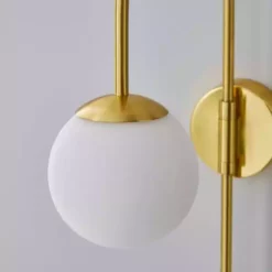 Dunelm Eniola Easy Fit Plug In Wall Light Gold -Cheap wall lights Store 1000182573 alt02