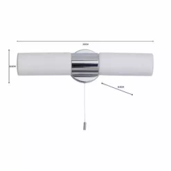 Dunelm Porto Bathroom 2 Light Wall Light Chrome -Cheap wall lights Store 1000182581 alt07