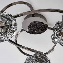 Dunelm Cecilie Ceiling Fitting Dark Chrome -Cheap wall lights Store 1000182582 alt03