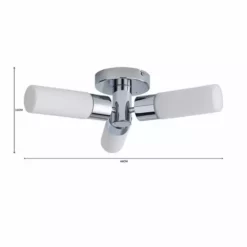 Dunelm Porto 3 Light Bathroom Flush Fitting Chrome -Cheap wall lights Store 1000182586 alt07