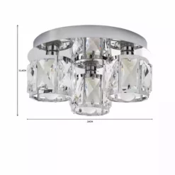Dunelm Kylie Bathroom 3 Light Flush Fitting 13 Dunelm Kylie Bathroom 3 Light Flush Fitting -Cheap wall lights Store 1000182588 alt07