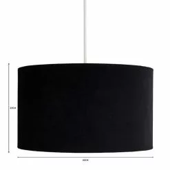 Dunelm Clara Velvet Shade 40cm Black -Cheap wall lights Store 1000182764 alt07