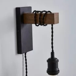 Dunelm Fulton Easy Fit Plug In Wall Light -Cheap wall lights Store 1000182782 alt02