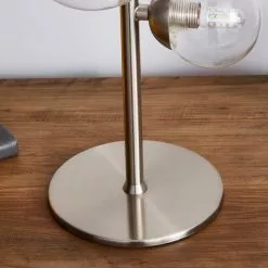 Dunelm Tarsia Glass Table Lamp Satin Nickel -Cheap wall lights Store 1000182789 alt03