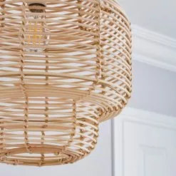 The Edited Life Wicker Tiered Easy Fit Pendant Natural 10 The Edited Life Wicker Tiered Easy Fit Pendant Natural -Cheap wall lights Store 1000182804 alt02