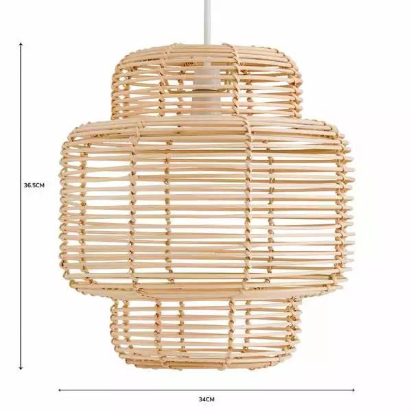 The Edited Life Wicker Tiered Easy Fit Pendant Natural 7 The Edited Life Wicker Tiered Easy Fit Pendant Natural - Image 5