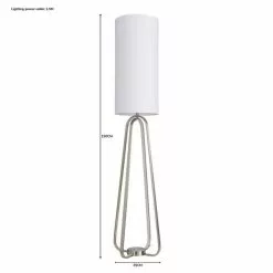 Dunelm Robyn Dual Lit Integrated LED Floor Lamp White -Cheap wall lights Store 1000182924 alt07