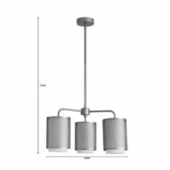 Dunelm Vienna 3 Light Ceiling Fitting -Cheap wall lights Store 1000182960 alt07
