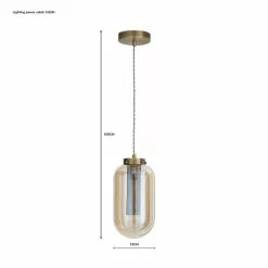 Dunelm Safi Mesh 1 Light Pendant Ceiling Fitting Antique Brass -Cheap wall lights Store 1000183034 alt07