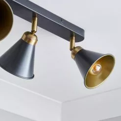 Dunelm Logan 4 Light Grey Spotlight Bar -Cheap wall lights Store 1000183040 alt02