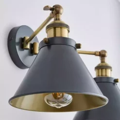 Dunelm Logan Dual Wall Light Grey -Cheap wall lights Store 1000183097 alt02