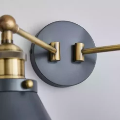 Dunelm Logan Dual Wall Light Grey -Cheap wall lights Store 1000183097 alt03