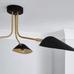 Dunelm Savona 3 Light Ceiling Fitting Black -Cheap wall lights Store 1000183099 alt02