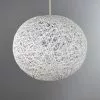 Dunelm Abaca Ball 27cm White Easy Fit Pendant -Cheap wall lights Store 30027683