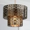 Cut Out 2 Tier Antique Brass Easy Fit Pendant -Cheap wall lights Store 30077060