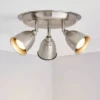 Masterlite Filbert 3 Light Hammered Chrome Spotlight