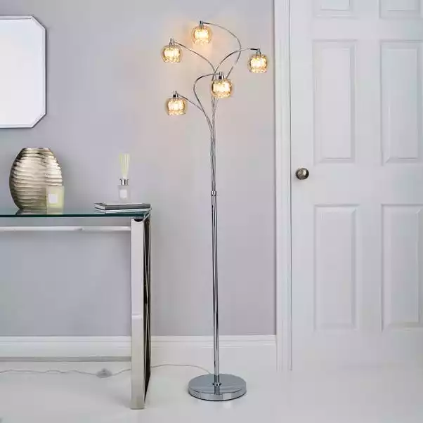 Dunelm Seychelles 5 Light Champagne Glass Floor Lamp 3 Dunelm Seychelles 5 Light Champagne Glass Floor Lamp
