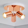 Dunelm Carter 3 Light Copper Spotlight