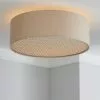 Kirsty Shade Taupe Flush Ceiling Fitting -Cheap wall lights Store 30576098