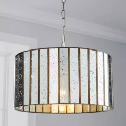 Dunelm Seraphina 1 Light Mercury Glass Pendant Ceiling Fitting