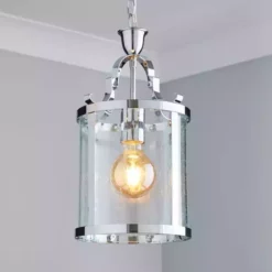 Dunelm Joplin Georgian 1 Light Lantern Glass Ceiling Fitting