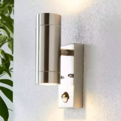 Dunelm Billy PIR Sensor Chrome Outdoor Wall Light