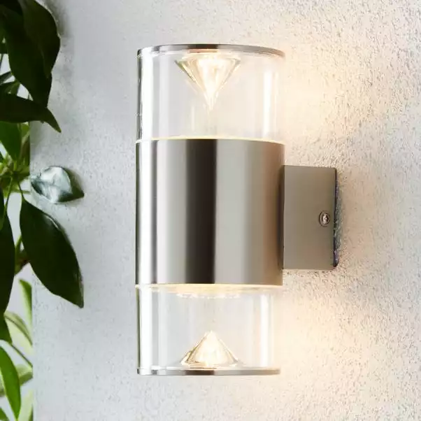 Dunelm Aden 2 Light Steel Outdoor Wall Light 3 Dunelm Aden 2 Light Steel Outdoor Wall Light