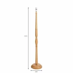 Dunelm Legoli Turned Wood Floor Lamp Base -Cheap wall lights Store 30624737 alt04