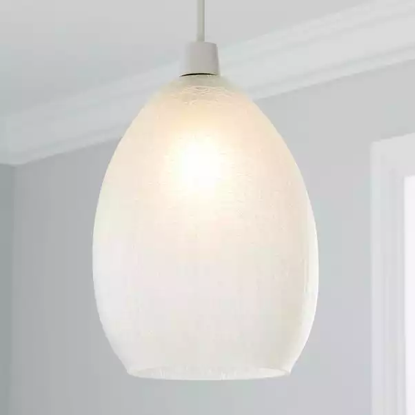 Dunelm Akola Crackle Glass Easy Fit Pendant 3 Dunelm Akola Crackle Glass Easy Fit Pendant