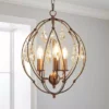 Dunelm Salino Globe 3 Light Antique Copper Chandelier