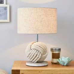 Dunelm Lina Rope Table Lamp