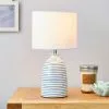 Dunelm Tenby Ceramic White And Blue Table Lamp -Cheap wall lights Store 30647575