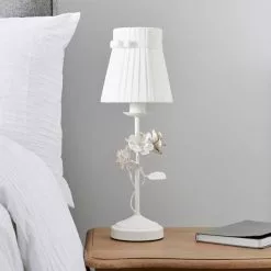 Dunelm Chateau White Table Lamp