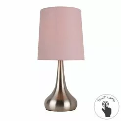 Dunelm Rimini Pink Touch Dimmable Lamp