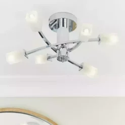 Vogue Lighting Vogue Havana 6 Light Semi Flush Ceiling Fitting