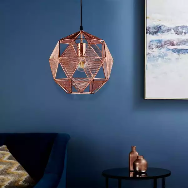 Vogue Lighting Vogue Armour Copper Pendant Ceiling Fitting 4 Vogue Lighting Vogue Armour Copper Pendant Ceiling Fitting - Image 2